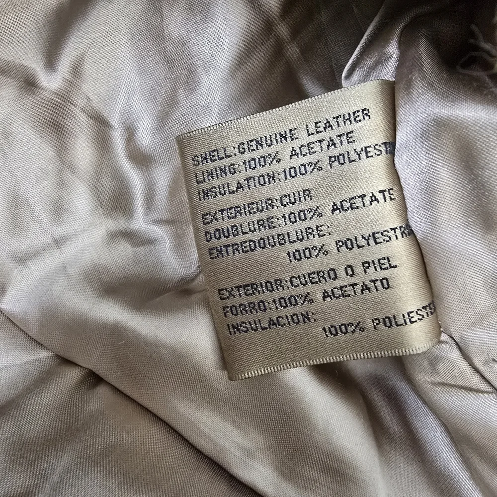 Weatherproof Garment Co. Vtg  Suede Leather Tan Embroidered Penny Lane Coat M - Picture 13 of 17